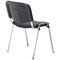 Jemini Ultra Multipurpose Chrome Frame Stacking Chair, Black Vinyl