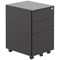 Jemini Contract 3 Drawer Steel Mobile Desk Pedestal, Black