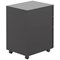 Jemini Contract 3 Drawer Steel Mobile Desk Pedestal, Black