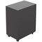 Jemini Contract Slimline Steel 3 Drawer Mobile Pedestal, Black
