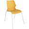 Jemini Uni 4 Leg Chair 530x570x855mm Yellow/White