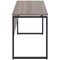 Soho Square Leg Desk, 1200mm, Grey Oak Top, Black Leg