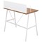 Soho Desk with Backboard Oak/White Leg