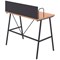 Soho Desk with Backboard Beech/Black Leg