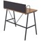 Soho Desk with Backboard Oak/Black Leg