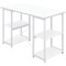 Soho Desk with Straight Shelves, 1200mm, White Top, White Leg