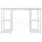 Soho Desk with Straight Shelves, 1200mm, White Top, White Leg