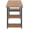 Soho Desk with Straight Shelves, 1200mm, Oak Top, Black Leg