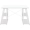 Soho Desk with Angled Shelves, 1200mm, White Top, White Leg