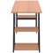Soho Desk with Angled Shelves Beech/Black Leg