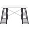 Soho Desk with Angled Shelves White/Black Leg