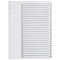 Q-Connect Reinforced Board Index Dividers, 1-25, Clear Tabs, A4, White