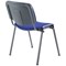First Ultra Multipurpose Black Frame Stacking Chair, Blue