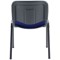 First Ultra Multipurpose Black Frame Stacking Chair, Blue