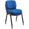 First Ultra Multipurpose Black Frame Stacking Chair, Blue