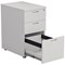 First 3 Drawer Desk High Pedestal, 600mm Deep, White