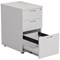 First 3 Drawer Desk High Pedestal 404x600x730mm White