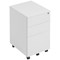 First 3 Drawer Steel Under Desk Pedestal, White