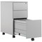 First 3 Drawer Slimline Steel Under Desk Pedestal, Silver