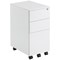 First 3 Drawer Slimline Steel Under Desk Pedestal, White