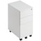 First 3 Drawer Slimline Steel Under Desk Pedestal, White