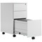 First 3 Drawer Slimline Steel Under Desk Pedestal, White