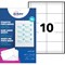 Avery Microperforated Printable Inserts 90mm x 54mm All Printers 200 Labels/20 sheet (Pack 200 Labels) - L4727-20