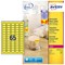 Avery Laser High Visibility Mini Removable Label 38x21mm 65 Per A4 Sheet Neon Yellow (Pack 1625 Labels) L7651Y-25