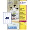 Avery Laser Label 45.7x25.4mm 40 Per A4 Sheet Crystal Clear (Pack 1000 Labels) L7781-25