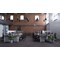 Impulse Bench Desk Screen, 1200mm Wide, Black with White Frame