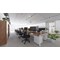 Impulse Bench Desk Screen, 1600mm Wide, Black with White Frame