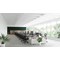 Impulse Bench Desk Screen, 1600mm Wide, Black with White Frame