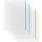 Coloured Edge A4 Punched Pockets, 50 Micron, Top Opening, Pack of 100 Coloured Edge A4 Punched Pockets, 50 Micron, Top Opening, Pack of 100