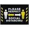 Social Distancing Workplace Mat, Suitable for All Floors - 60 x 85 cm