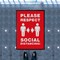 Social Distancing Workplace Mat, Suitable for All Floors – 85 x 120 cm