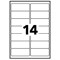 Avery Laser Recycled Address Label 99.1x38.1mm 14 Per A4 Sheet White (Pack 210 Labels) LR7163-15