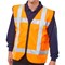 Safety Light Vest with pockets, Orange, Large/XL