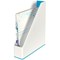 Leitz Wow Plastic Magazine File, White & Blue