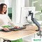Leitz Ergo Single Monitor Arm, Adjustable Height and Tilt, Dark Grey