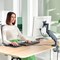 Leitz Ergo Single Monitor Arm, Adjustable Height and Tilt, Dark Grey