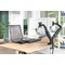 Leitz Ergo Dual Monitor Arm, Adjustable Height and Tilt, Dark Grey