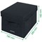 Leitz Fabric Storage Box with Lid, Twinpack, Small, Grey
