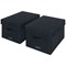 Leitz Fabric Storage Box with Lid, Twinpack, Small, Grey