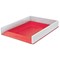 Leitz Wow Self-stacking Letter Tray, White & Red