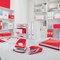 Leitz Wow Self-stacking Letter Tray, White & Red Leitz Wow Self-stacking Letter Tray, White & Red