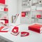 Leitz Wow Self-stacking Letter Tray, White & Red