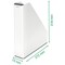 Leitz Wow Plastic Magazine File, White & Red