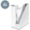 Leitz Wow Plastic Magazine File, White & Red