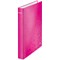 Leitz Wow Ring Binder, A4, 2 D-Ring, 25mm Capacity, Pink, Pack of 10