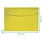 Leitz Recycle A4 Plastic Popper Wallets, Yellow, Pack of 10